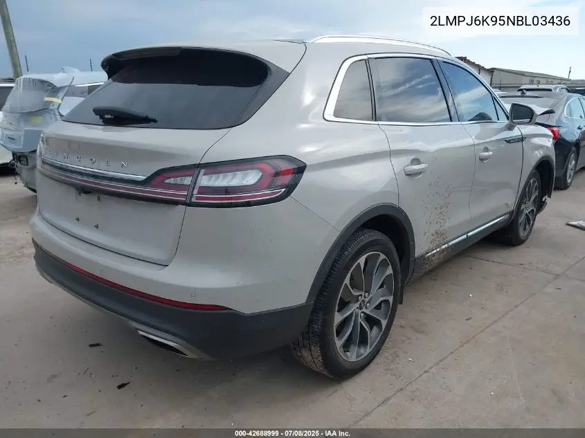 2022 Lincoln Nautilus Reserve VIN: 2LMPJ6K95NBL03436 Lot: 42688999