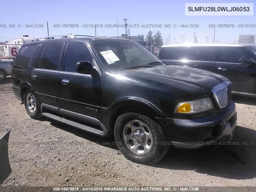 1998 Lincoln Navigator VIN: 5LMFU28L0WLJ06053 Lot: 16978676