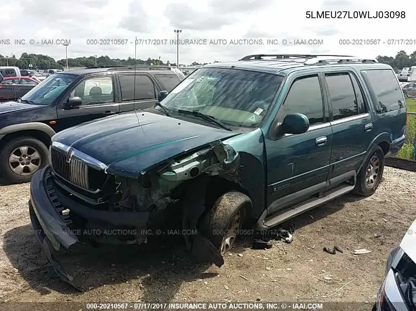 1998 Lincoln Navigator VIN: 5LMEU27L0WLJ03098 Lot: 20210567