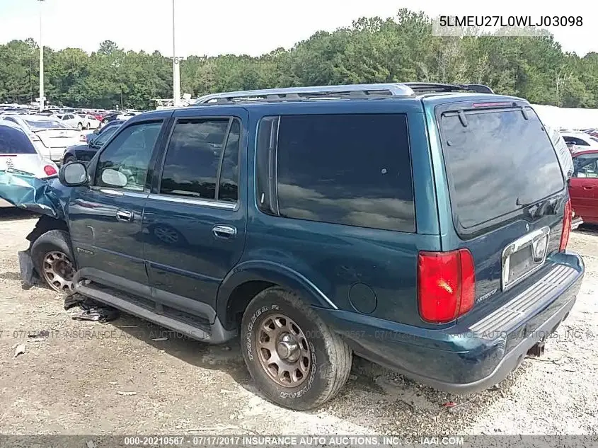 1998 Lincoln Navigator VIN: 5LMEU27L0WLJ03098 Lot: 20210567