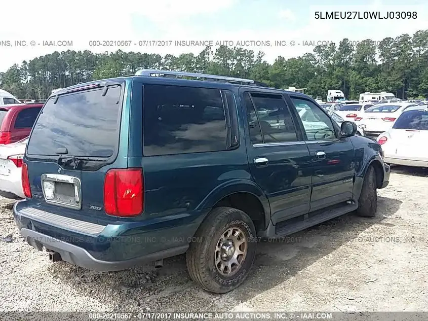 1998 Lincoln Navigator VIN: 5LMEU27L0WLJ03098 Lot: 20210567