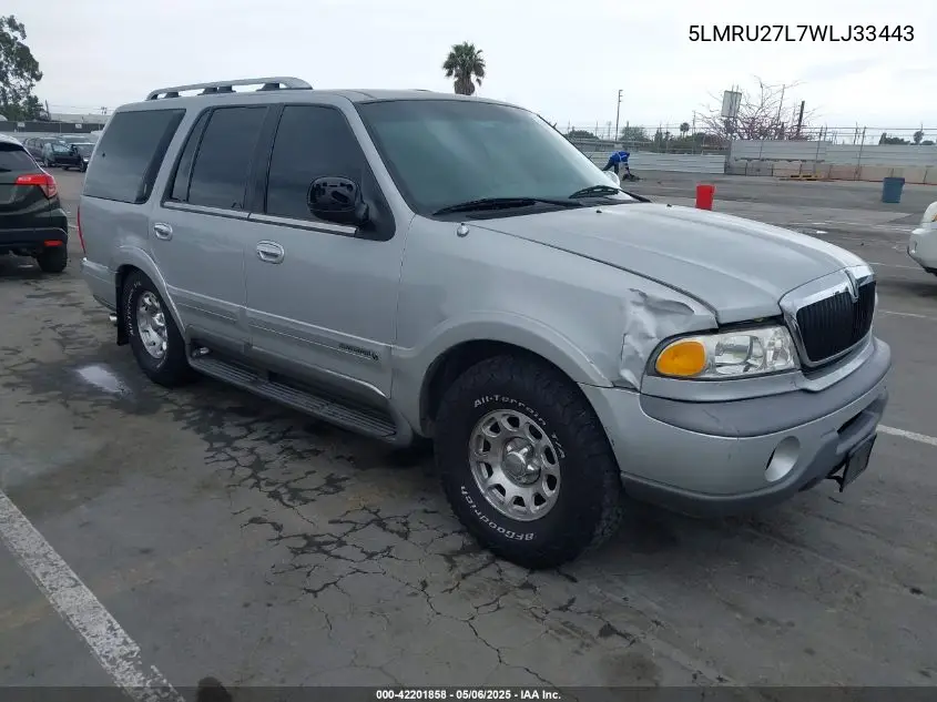 1998 Lincoln Navigator VIN: 5LMRU27L7WLJ33443 Lot: 42201858