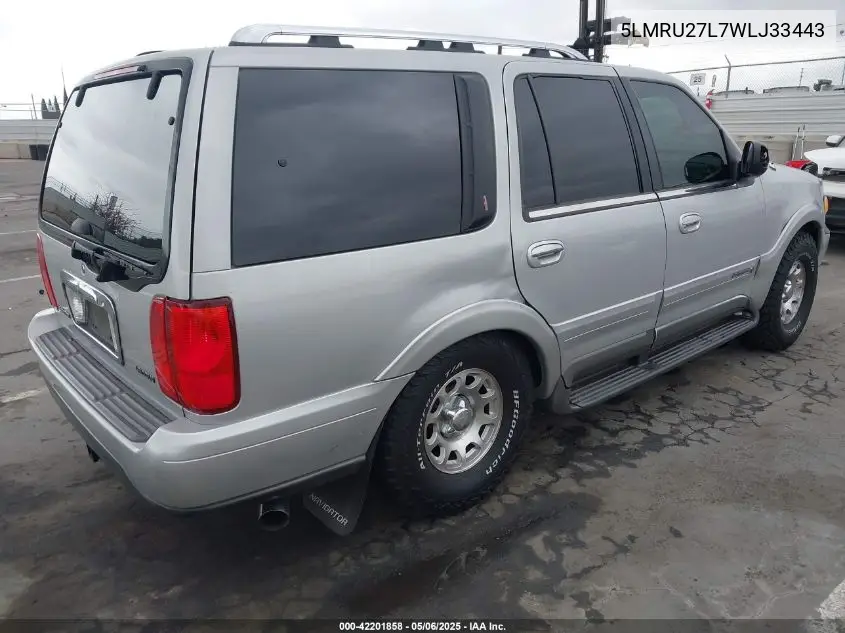 1998 Lincoln Navigator VIN: 5LMRU27L7WLJ33443 Lot: 42201858