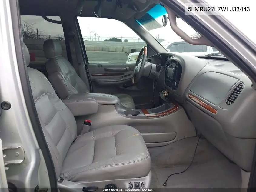 1998 Lincoln Navigator VIN: 5LMRU27L7WLJ33443 Lot: 42201858