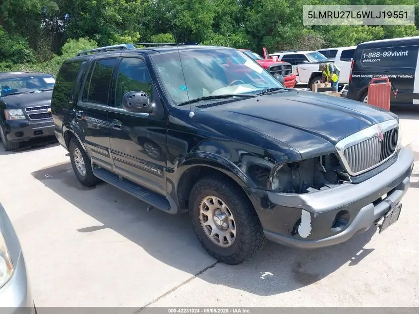 1998 Lincoln Navigator VIN: 5LMRU27L6WLJ19551 Lot: 42231024