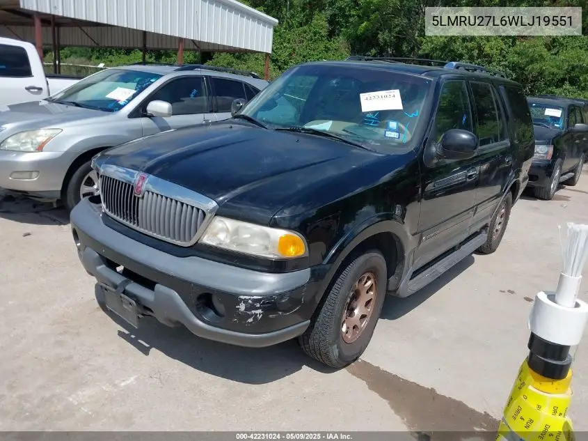 1998 Lincoln Navigator VIN: 5LMRU27L6WLJ19551 Lot: 42231024