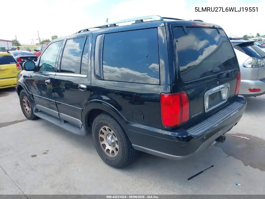 1998 Lincoln Navigator VIN: 5LMRU27L6WLJ19551 Lot: 42231024