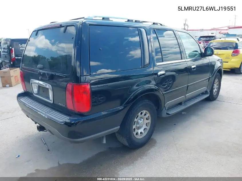 1998 Lincoln Navigator VIN: 5LMRU27L6WLJ19551 Lot: 42231024