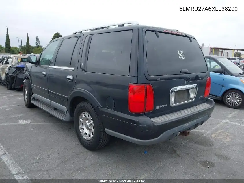 1999 Lincoln Navigator VIN: 5LMRU27A6XLL38200 Lot: 42374665