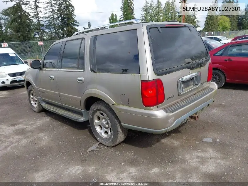 2000 Lincoln Navigator VIN: 5LMFU28A8YLJ27301 Lot: 42221953