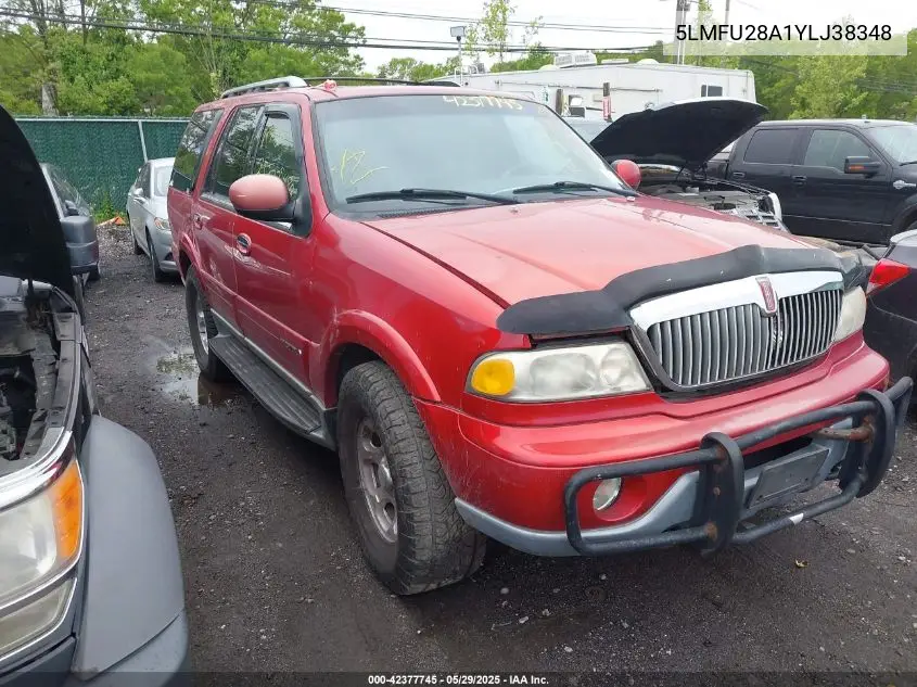 2000 Lincoln Navigator VIN: 5LMFU28A1YLJ38348 Lot: 42377745