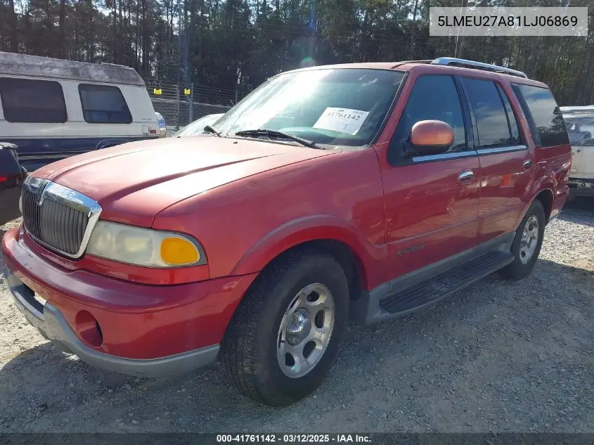 2001 Lincoln Navigator VIN: 5LMEU27A81LJ06869 Lot: 41761142