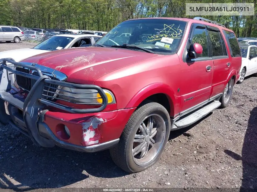 2001 Lincoln Navigator VIN: 5LMFU28A61LJ03911 Lot: 42224567
