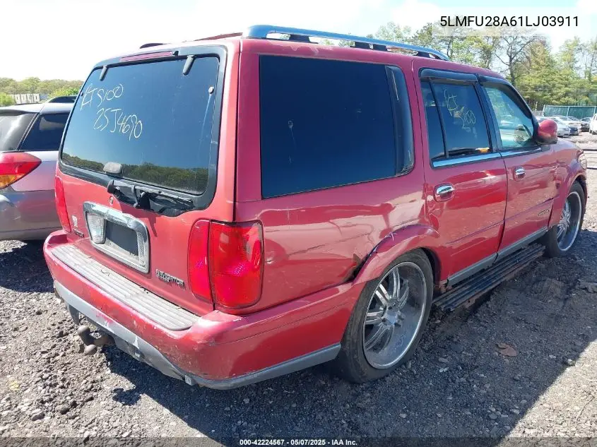 2001 Lincoln Navigator VIN: 5LMFU28A61LJ03911 Lot: 42224567