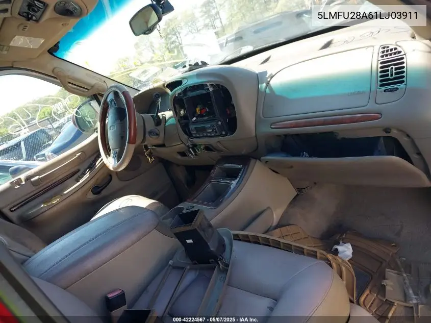 2001 Lincoln Navigator VIN: 5LMFU28A61LJ03911 Lot: 42224567