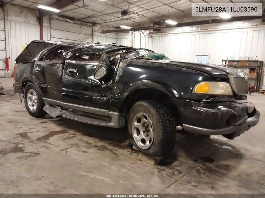 2001 Lincoln Navigator VIN: 5LMFU28A11LJ03590 Lot: 42442449