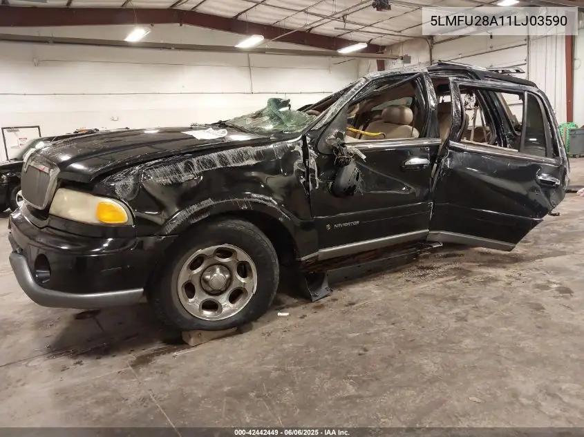 2001 Lincoln Navigator VIN: 5LMFU28A11LJ03590 Lot: 42442449