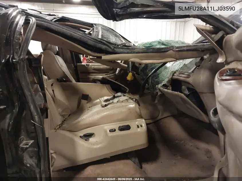 2001 Lincoln Navigator VIN: 5LMFU28A11LJ03590 Lot: 42442449