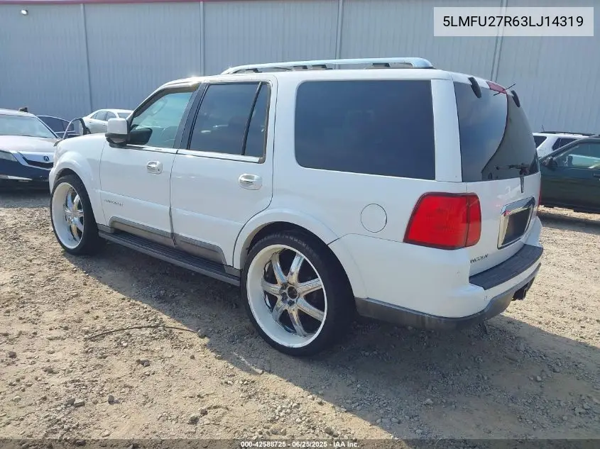 2003 Lincoln Navigator VIN: 5LMFU27R63LJ14319 Lot: 42588725