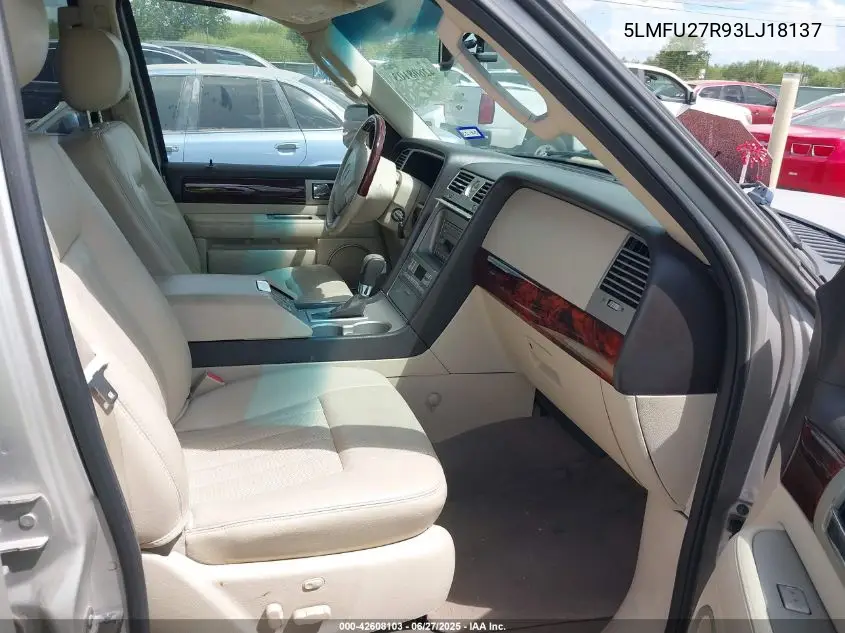 2003 Lincoln Navigator VIN: 5LMFU27R93LJ18137 Lot: 42608103