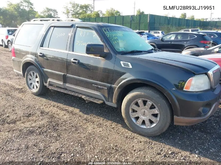 2003 Lincoln Navigator VIN: 5LMFU28R93LJ19951 Lot: 42666296