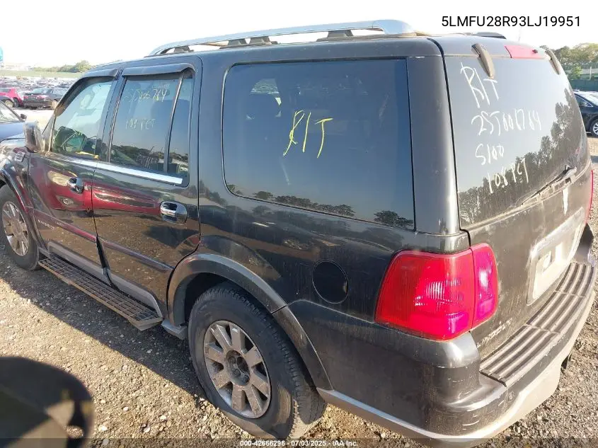 2003 Lincoln Navigator VIN: 5LMFU28R93LJ19951 Lot: 42666296