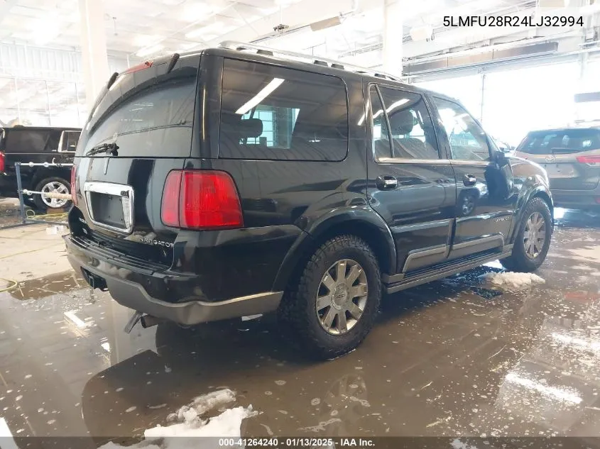 2004 Lincoln Navigator VIN: 5LMFU28R24LJ32994 Lot: 41264240