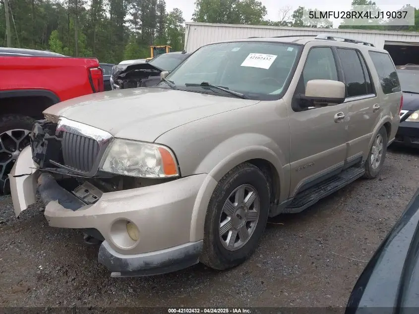 2004 Lincoln Navigator VIN: 5LMFU28RX4LJ19037 Lot: 42102432