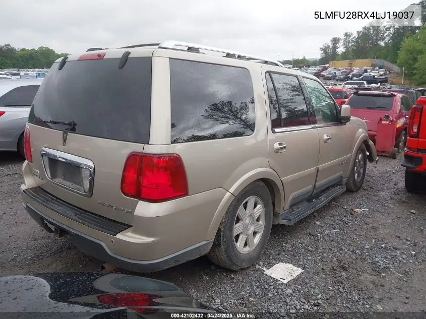 2004 Lincoln Navigator VIN: 5LMFU28RX4LJ19037 Lot: 42102432