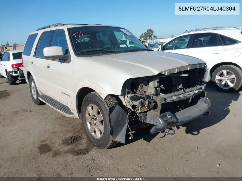 2004 Lincoln Navigator VIN: 5LMFU27R04LJ40304 Lot: 42212537