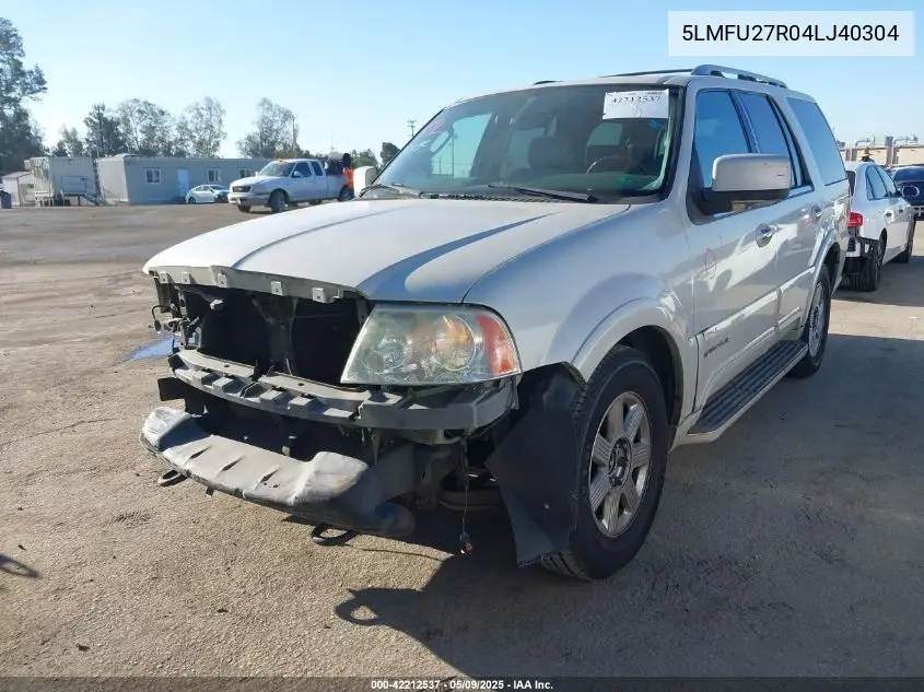 2004 Lincoln Navigator VIN: 5LMFU27R04LJ40304 Lot: 42212537