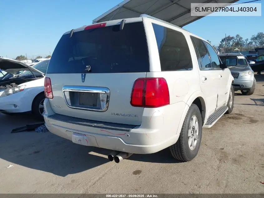 2004 Lincoln Navigator VIN: 5LMFU27R04LJ40304 Lot: 42212537