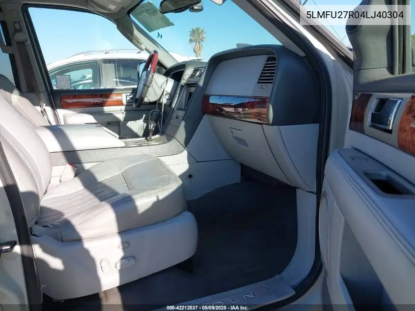 2004 Lincoln Navigator VIN: 5LMFU27R04LJ40304 Lot: 42212537