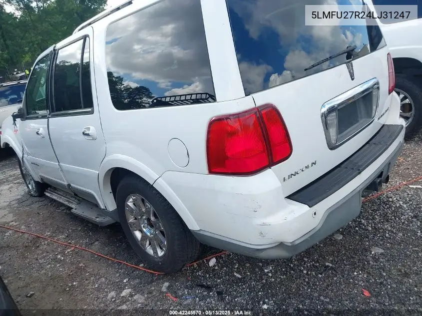 2004 Lincoln Navigator VIN: 5LMFU27R24LJ31247 Lot: 42245570