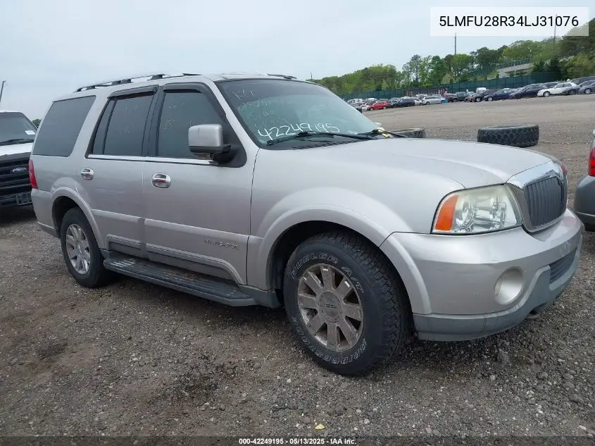 2004 Lincoln Navigator VIN: 5LMFU28R34LJ31076 Lot: 42249195