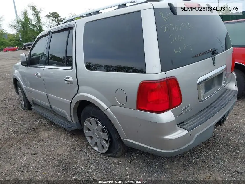 2004 Lincoln Navigator VIN: 5LMFU28R34LJ31076 Lot: 42249195