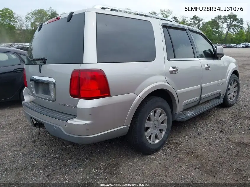 2004 Lincoln Navigator VIN: 5LMFU28R34LJ31076 Lot: 42249195