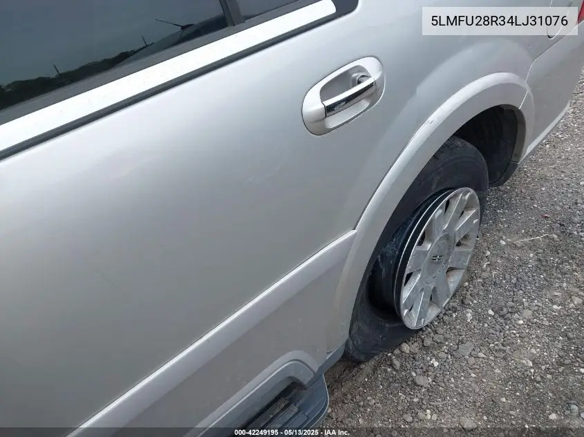 2004 Lincoln Navigator VIN: 5LMFU28R34LJ31076 Lot: 42249195