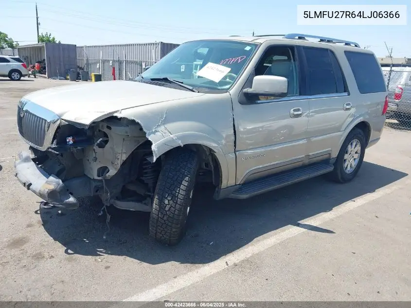 2004 Lincoln Navigator VIN: 5LMFU27R64LJ06366 Lot: 42423666