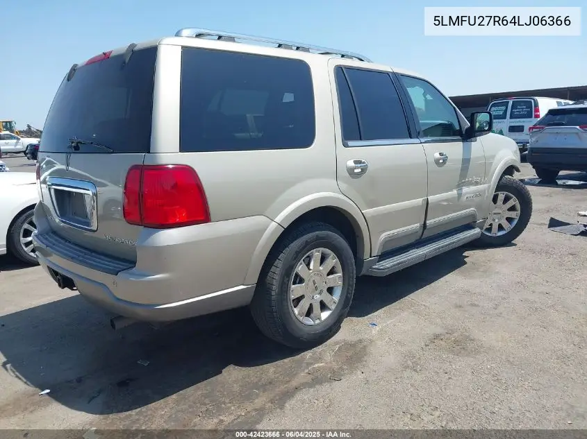 2004 Lincoln Navigator VIN: 5LMFU27R64LJ06366 Lot: 42423666