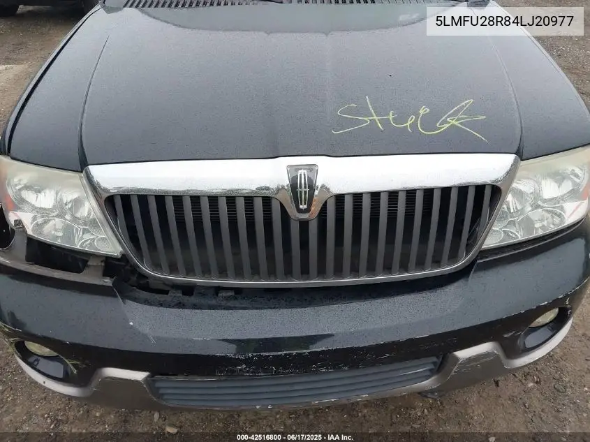 2004 Lincoln Navigator VIN: 5LMFU28R84LJ20977 Lot: 42516800