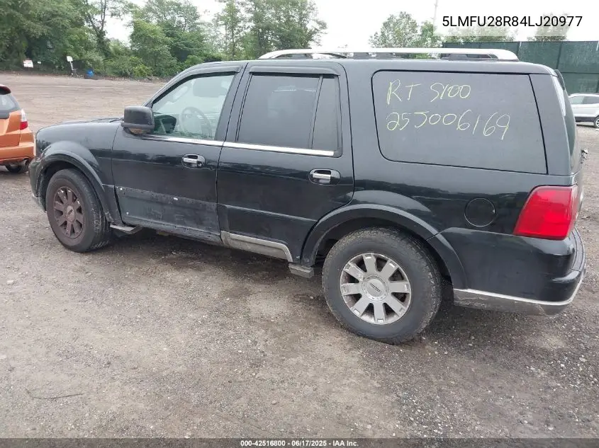 2004 Lincoln Navigator VIN: 5LMFU28R84LJ20977 Lot: 42516800