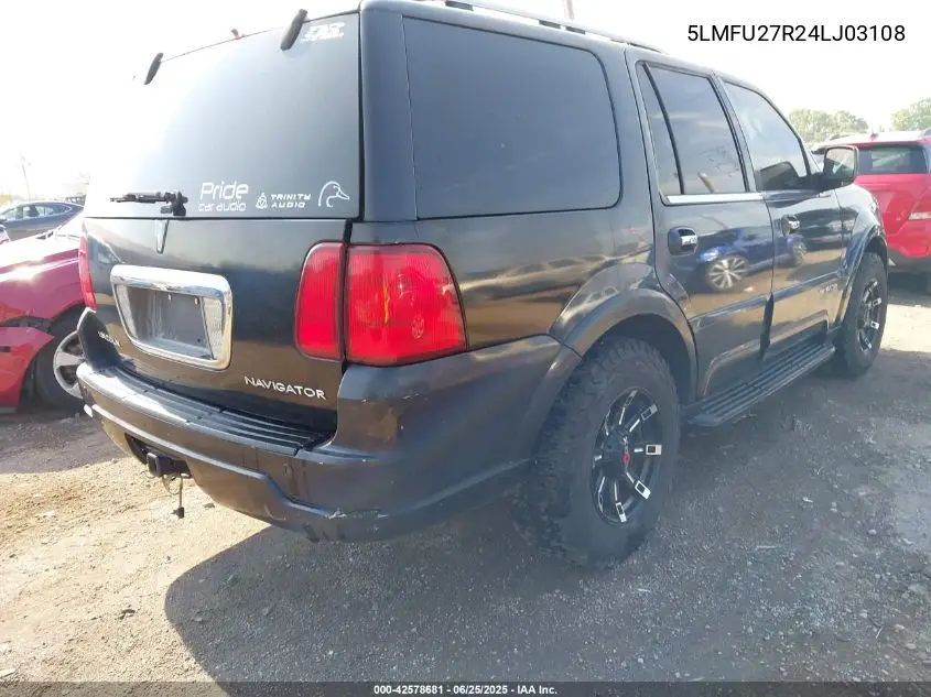 2004 Lincoln Navigator VIN: 5LMFU27R24LJ03108 Lot: 42578681