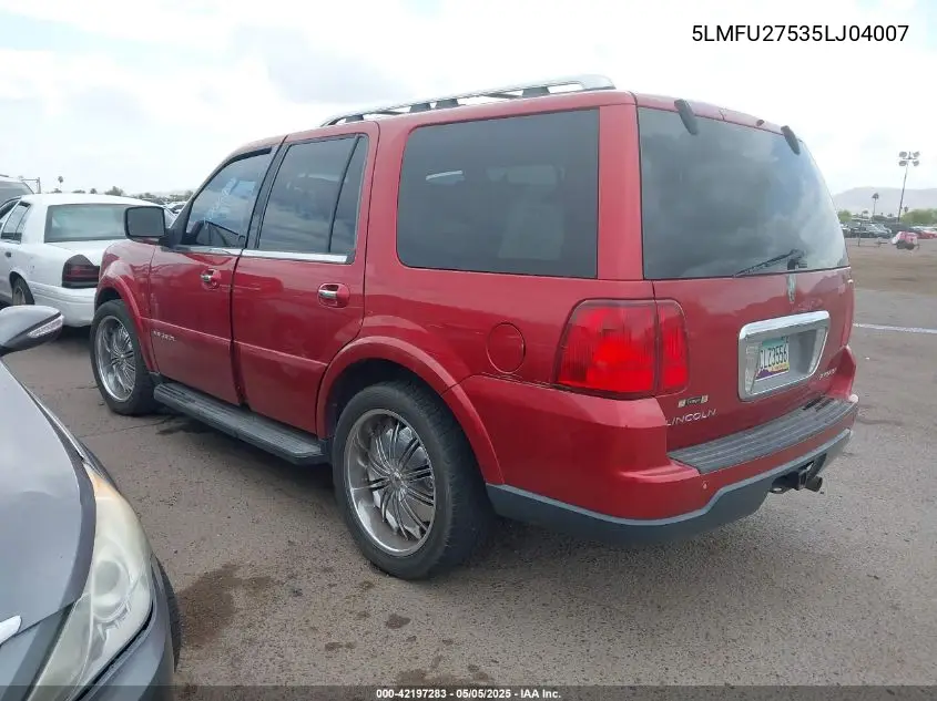 2005 Lincoln Navigator VIN: 5LMFU27535LJ04007 Lot: 42197283