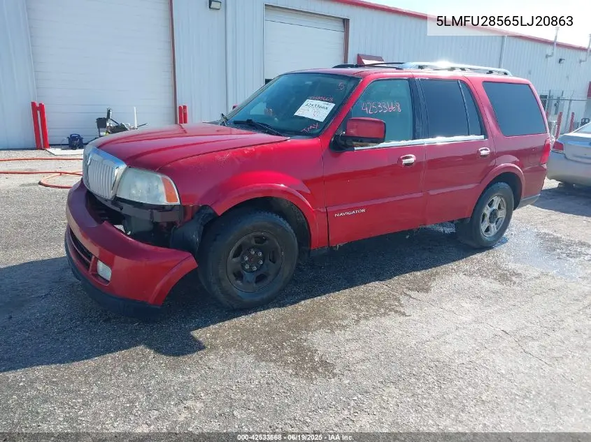 2005 Lincoln Navigator VIN: 5LMFU28565LJ20863 Lot: 42533668