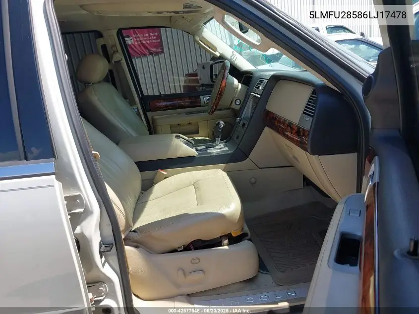 2006 Lincoln Navigator Luxury/Ultimate VIN: 5LMFU28586LJ17478 Lot: 42577548