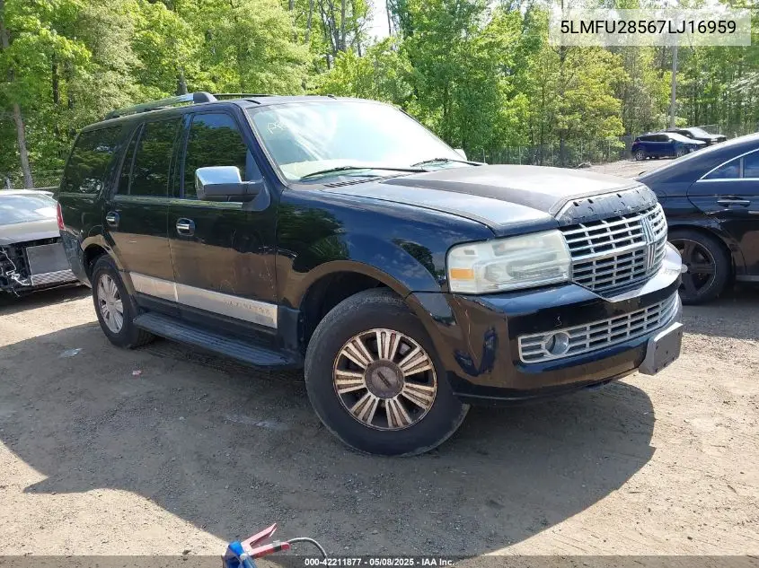 2007 Lincoln Navigator Ultimate VIN: 5LMFU28567LJ16959 Lot: 42211877