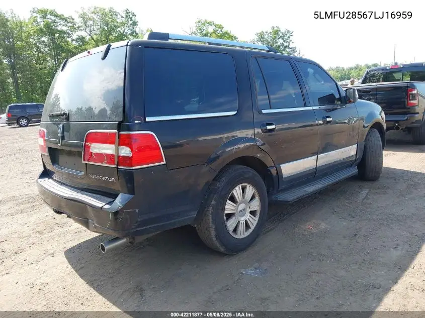 2007 Lincoln Navigator Ultimate VIN: 5LMFU28567LJ16959 Lot: 42211877