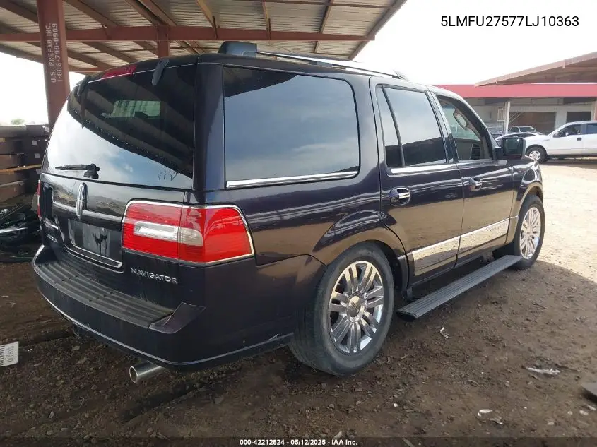 2007 Lincoln Navigator Ultimate VIN: 5LMFU27577LJ10363 Lot: 42212624