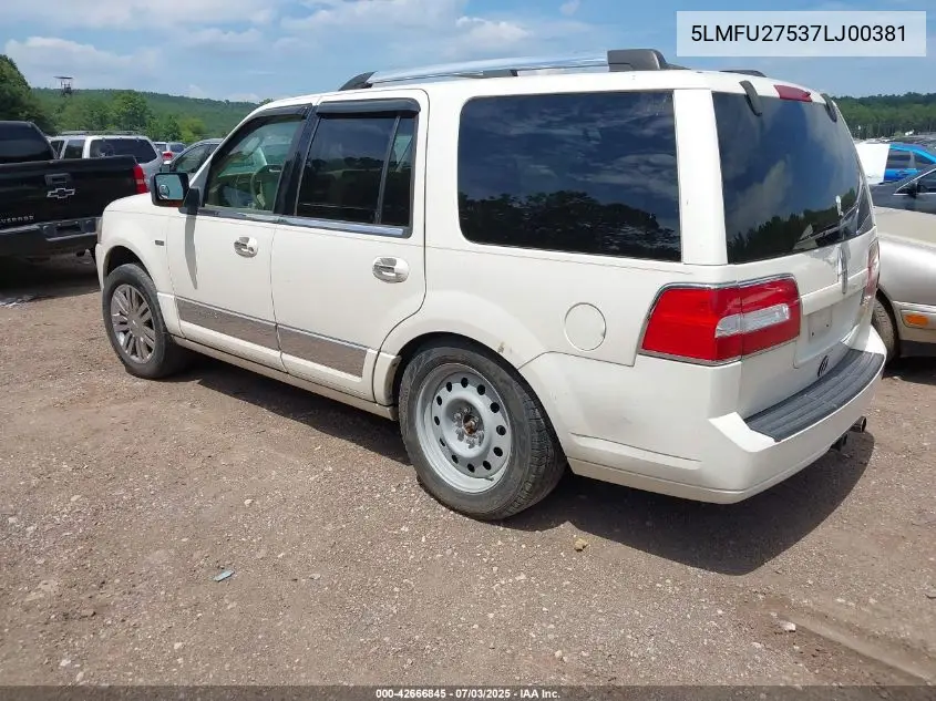 2007 Lincoln Navigator Ultimate VIN: 5LMFU27537LJ00381 Lot: 42666845